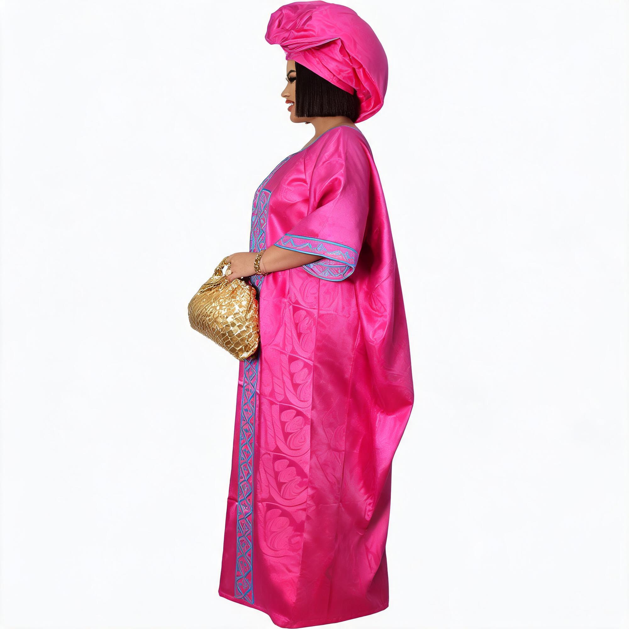 Robe africaine pour femmes, abaya brodée, grande taille, élégante, pour fêtes et cérémonies