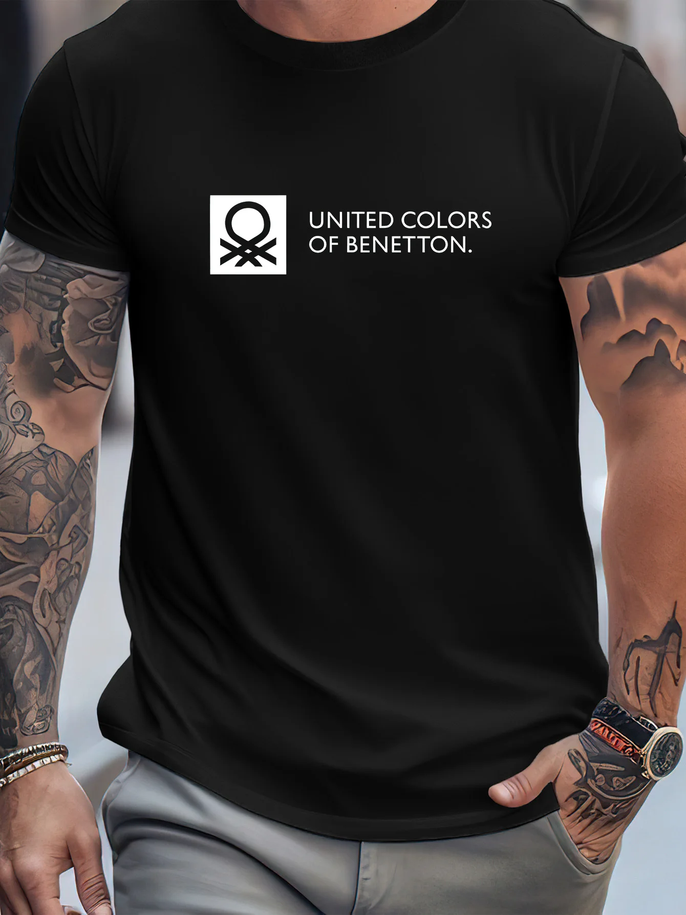 T-shirt pour homme - T-shirt décontracté et tendance à manches courtes - T-shirt d'été haut de gamme à séchage rapide - T-shirt pour homme pour les trajets quotidiens