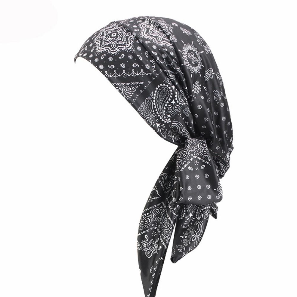 Turban de haute qualité à imprimé floral bohème, chapeau décontracté de printemps pour chimiothérapie, chapeau en coton coupe-vent, bandana pour femme, style ethnique