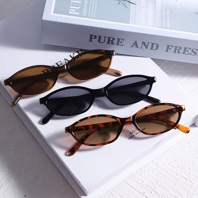 3 paires de lunettes de soleil tendance pour femmes, idéales pour la décoration quotidienne et la photographie en été