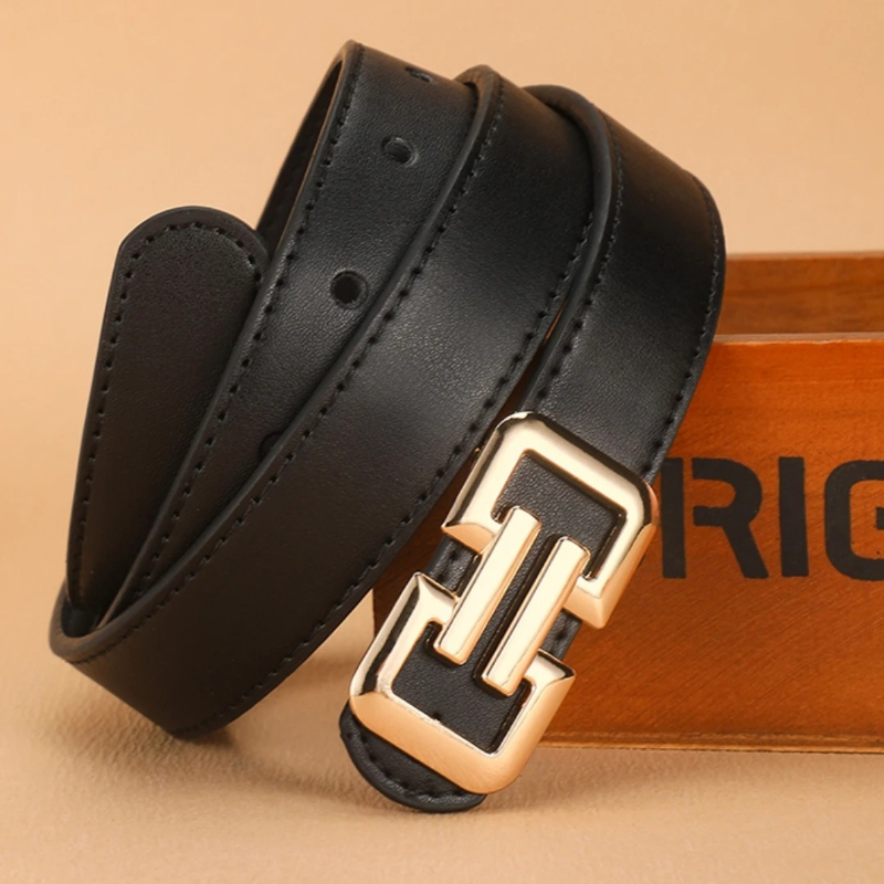 Ceinture colorée pour femmes, simple et polyvalente, pour jupes et pantalons à jambes larges, ceinture en PU, ceinture à boucle lisse tendance pour femmes