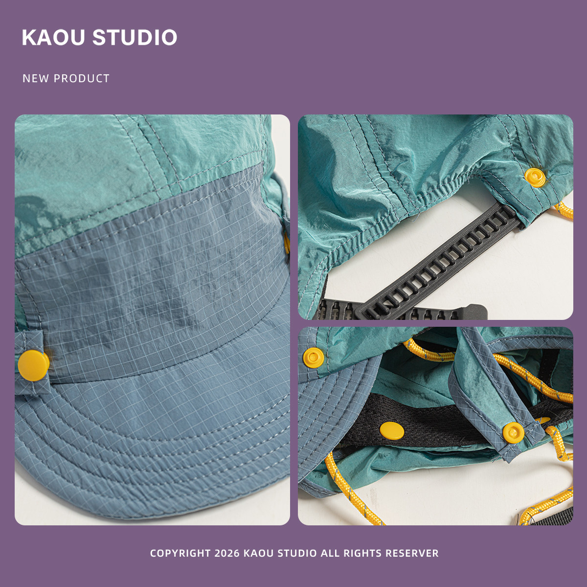 Chapeau de soleil d'été pour hommes et femmes - séchage rapide, protection solaire, polyvalent, léger, respirant, casquette de baseball