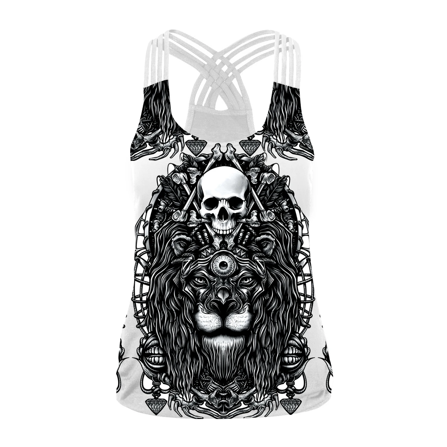 Grande taille femmes vêtements décontracté Fitness court tricoté hors haut court sans manches débardeur gymnastique entraînement chemises de sport Halloween