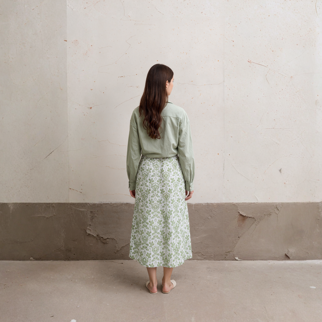 Ensemble chemise et robe en coton et lin pour femmes, imprimé à la mode avec poche, Collection de robes de qualité supérieure, ensemble 2 pièces élégant pour dames, automne