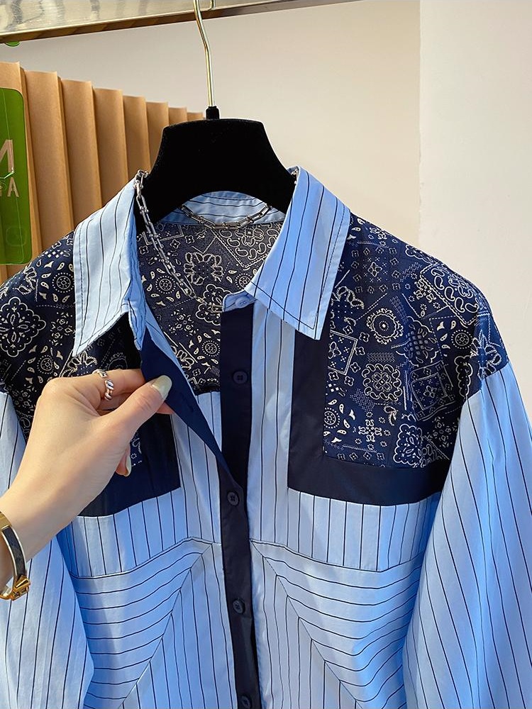 Chemise rayée à manches longues pour femmes, Design Chic, chemises amples rétro décontractées, polyvalentes, à la mode, nouvelle collection printemps automne