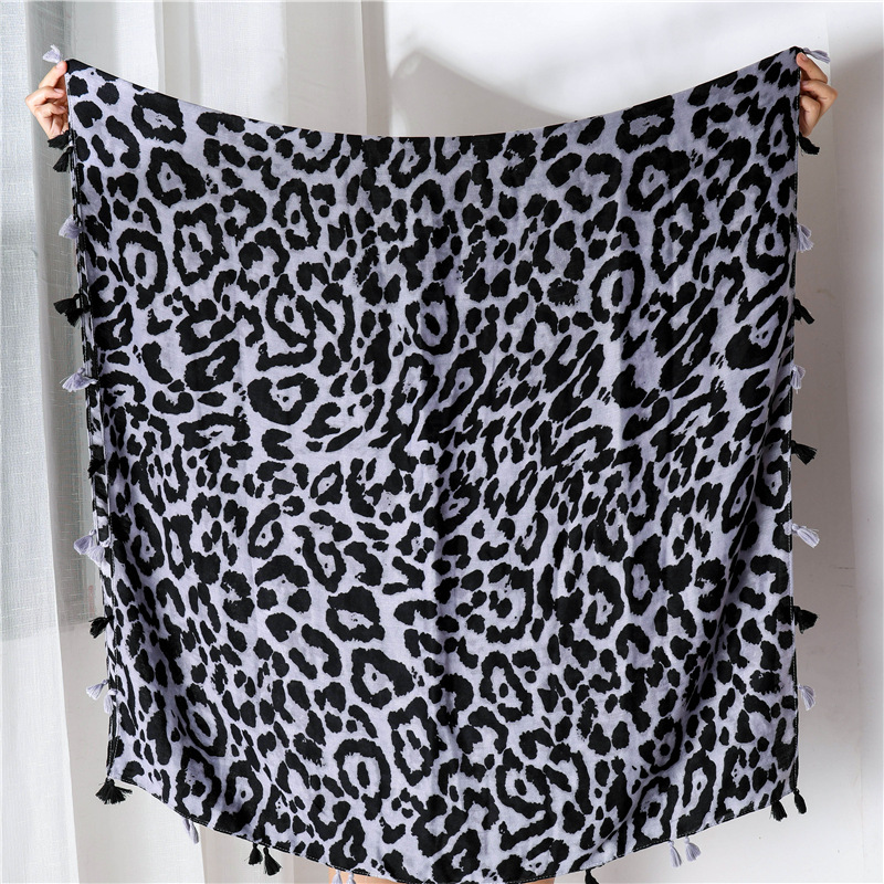 Châle en Viscose Imprimé Léopard et à Pois pour Femme, Écharpe de Haute Qualité, Étole Pashmina Douce, Casquettes Musulmanes, 16 Styles