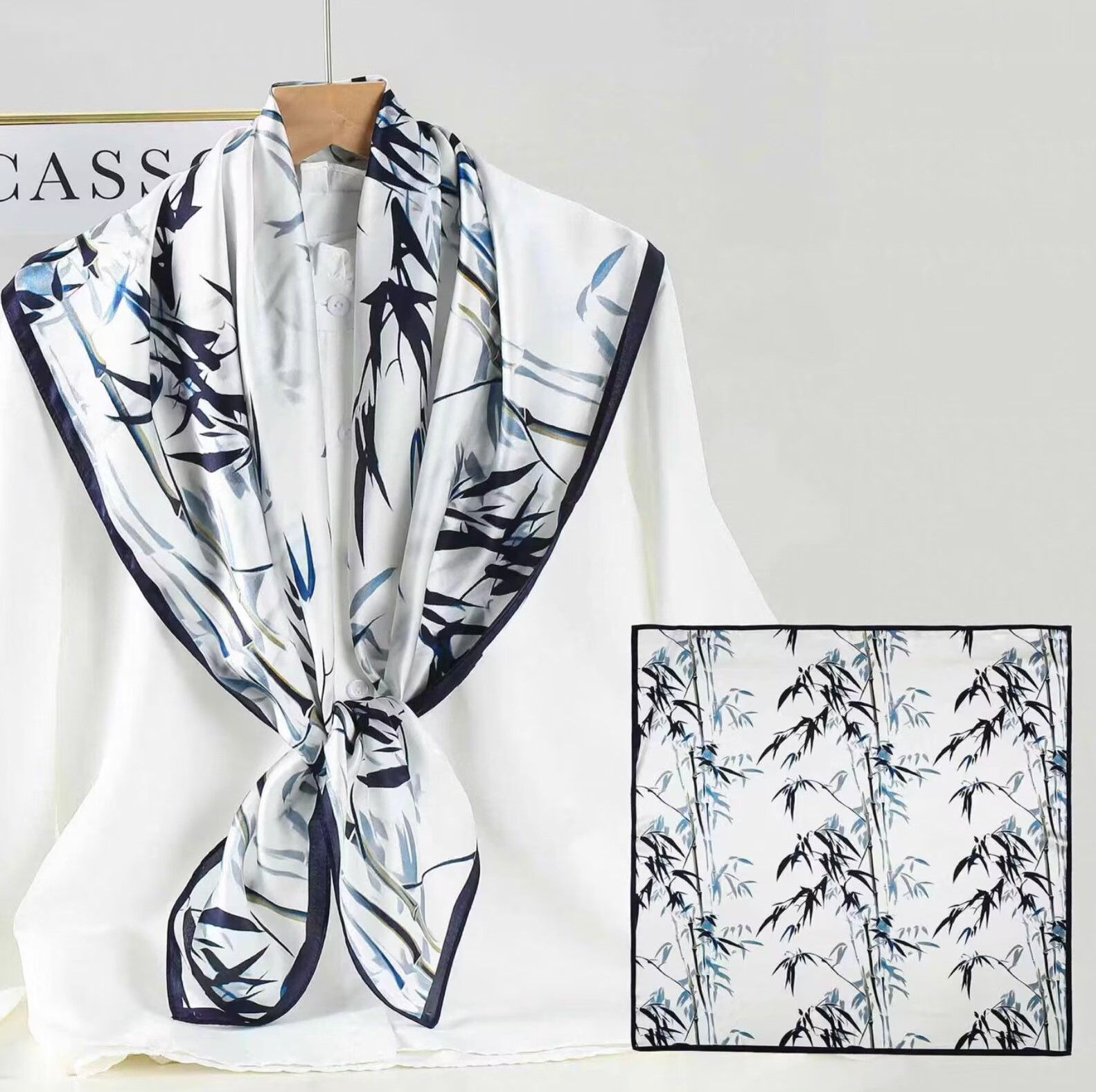 Écharpe classique en soie de mûrier 100% de 90 cm, accessoire de cou doux et tendance pour femme, bandeau, châle, ceinture, attache de sac