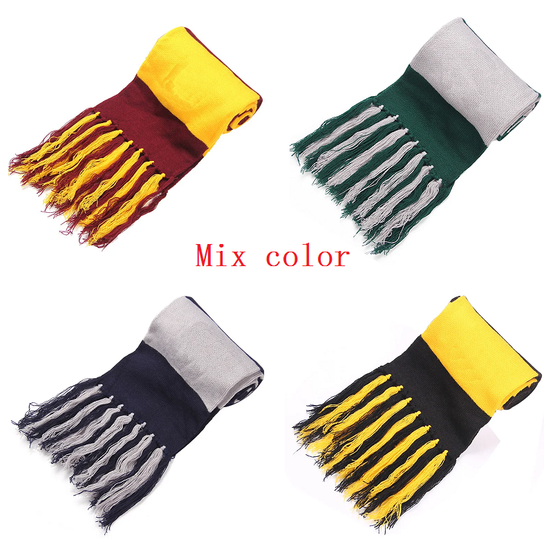 Écharpe chaude d'hiver avec Badge, 10 pièces, foulards Shcool de magicien, Costume de Cosplay de fête d'halloween, cadeaux