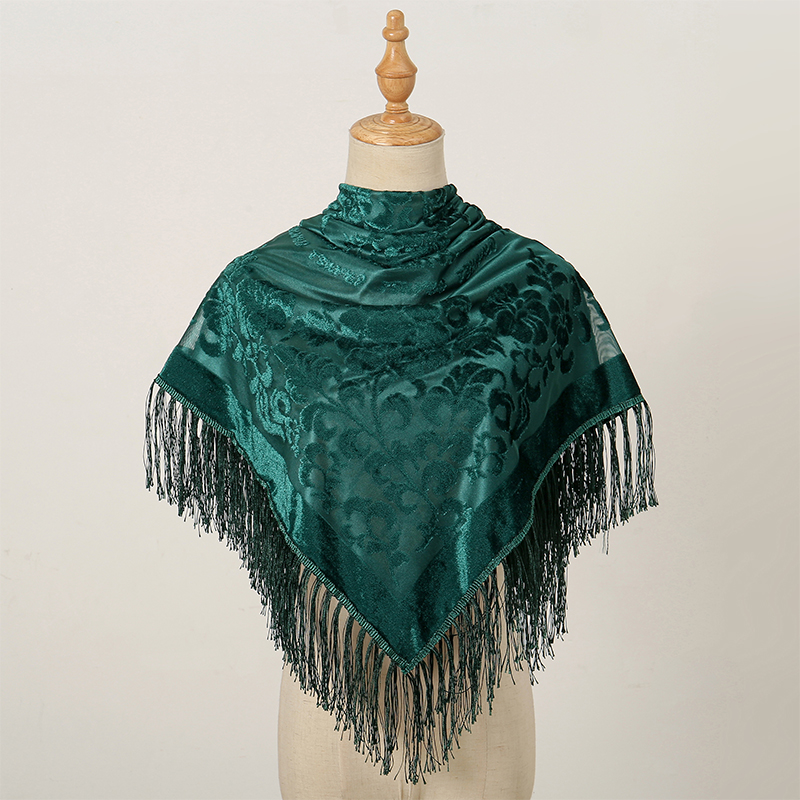 2024 luxe soie broderie fleurs châle glands écharpe pour femmes conception Hijab enveloppes dame foulards foulard Echarpe