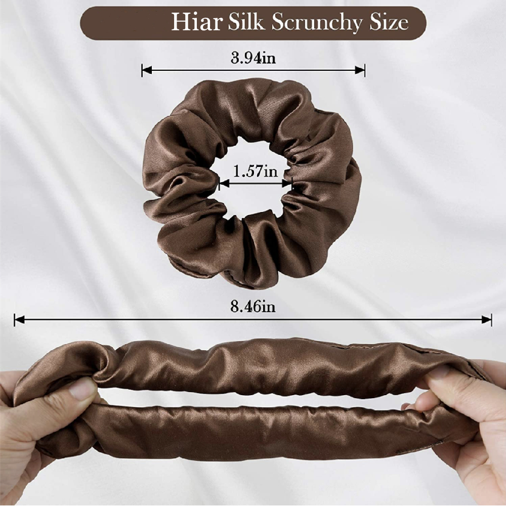 InjHair-Chouchous maigres en mûrier pur, attaches pour cheveux, bandeaux, porte-queue de cheval, accessoires de soin des cheveux, 100%, 3 pièces