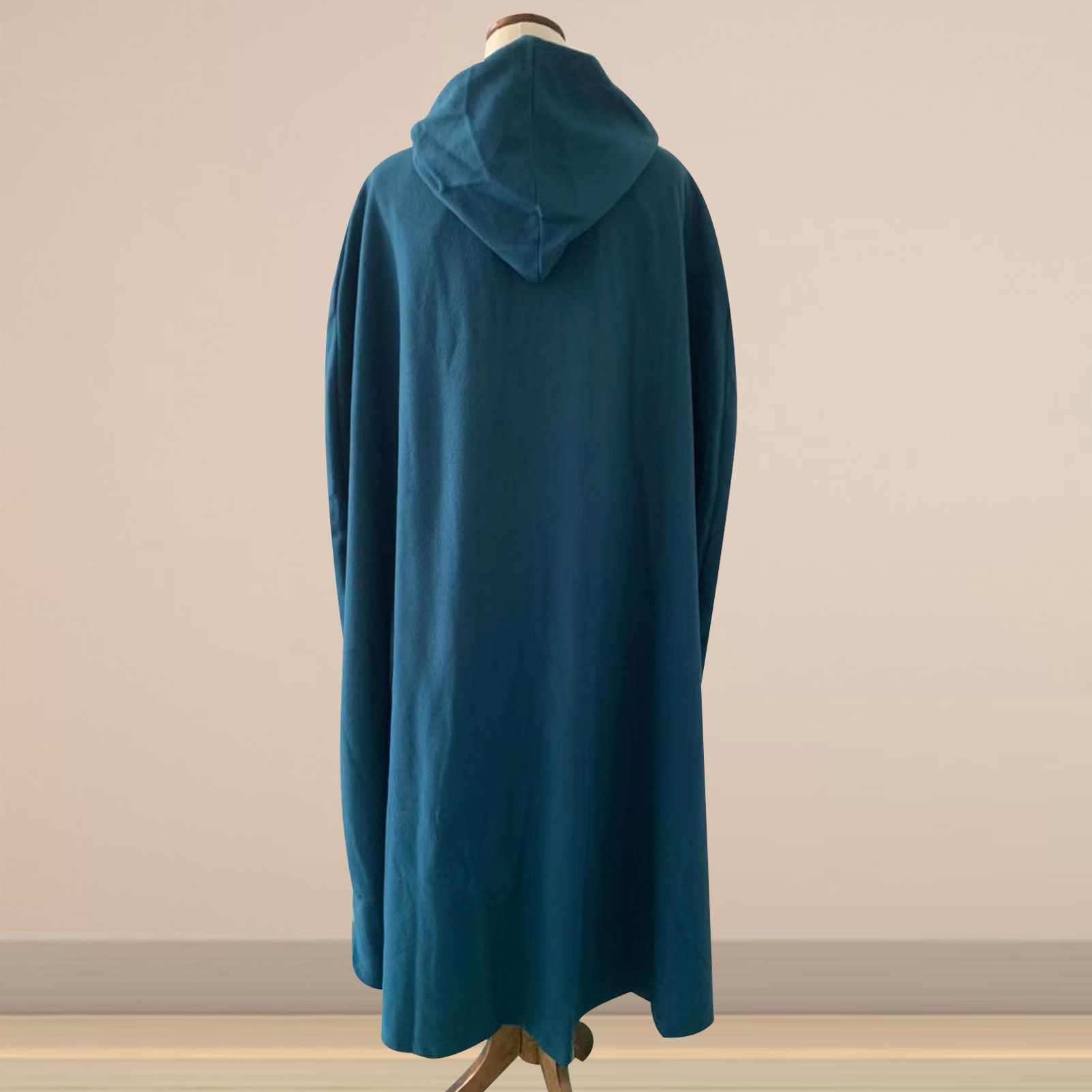 Poncho d'extérieur à fermeture à bouton unique pour femme, châle à capuche, veste, cape, optique, rétro, médiéval, gothique, garde au chaud, hiver, 7.5 ate Robe