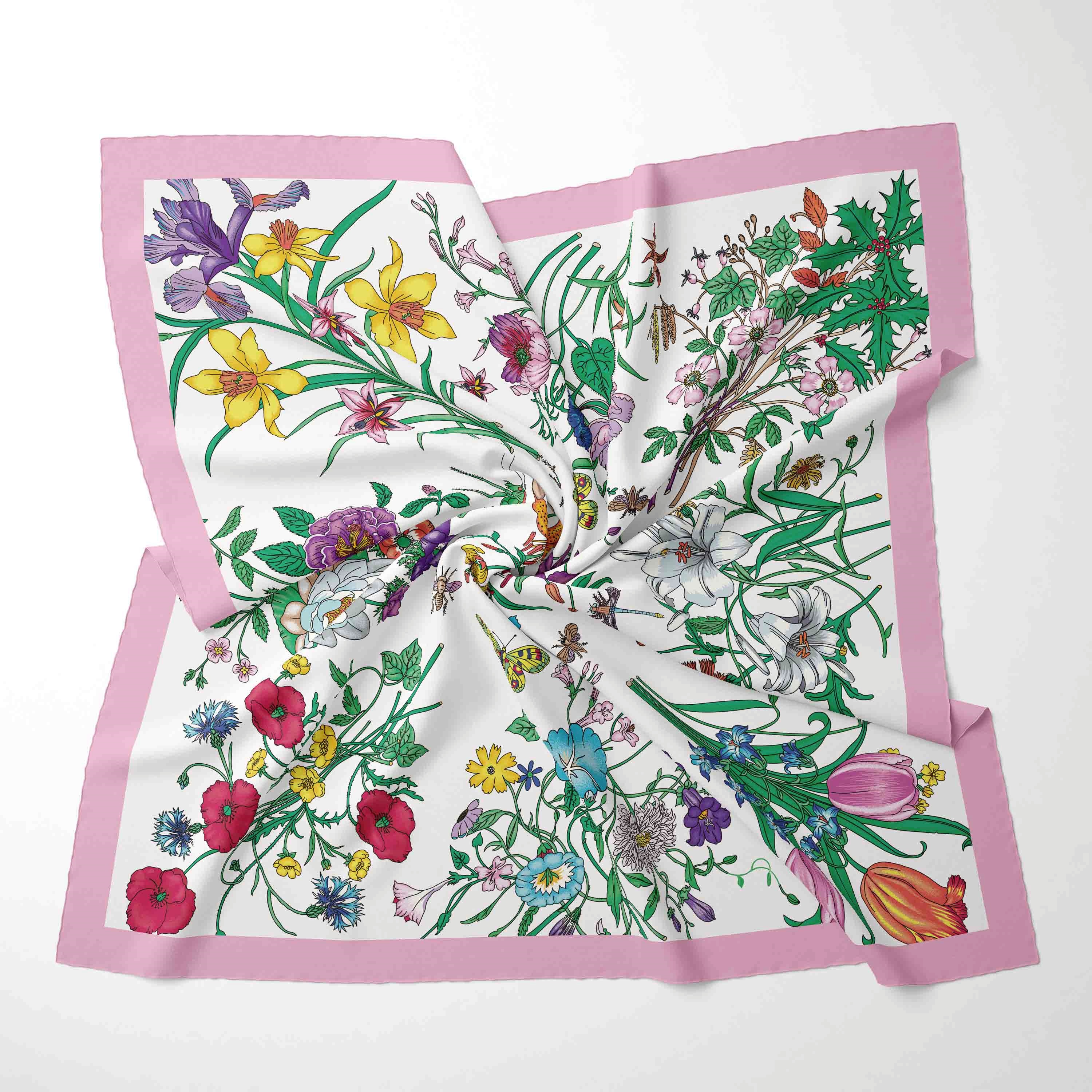 70 cm * 70 cm Designer 2025 mousseline de soie nouvel été foulard en soie pour femmes coton dames Bandana mode châles et enveloppes foulards foulard