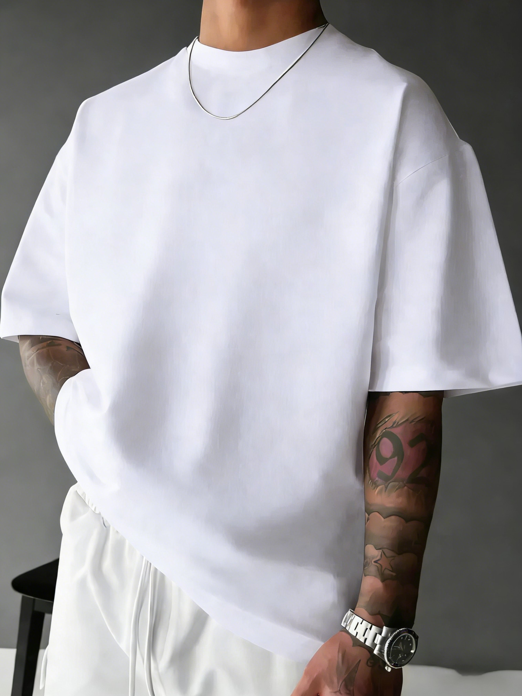 T-shirt d'été décontracté en coton à manches courtes pour homme – Respirant, confortable, basique, sportif, streetwear doux