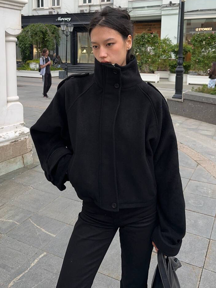 Veste en fourrure pour femme, manteau à col rabattu, manches longues, simple boutonnage, décontracté, ample, vêtements d'extérieur, collection automne-hiver 2025