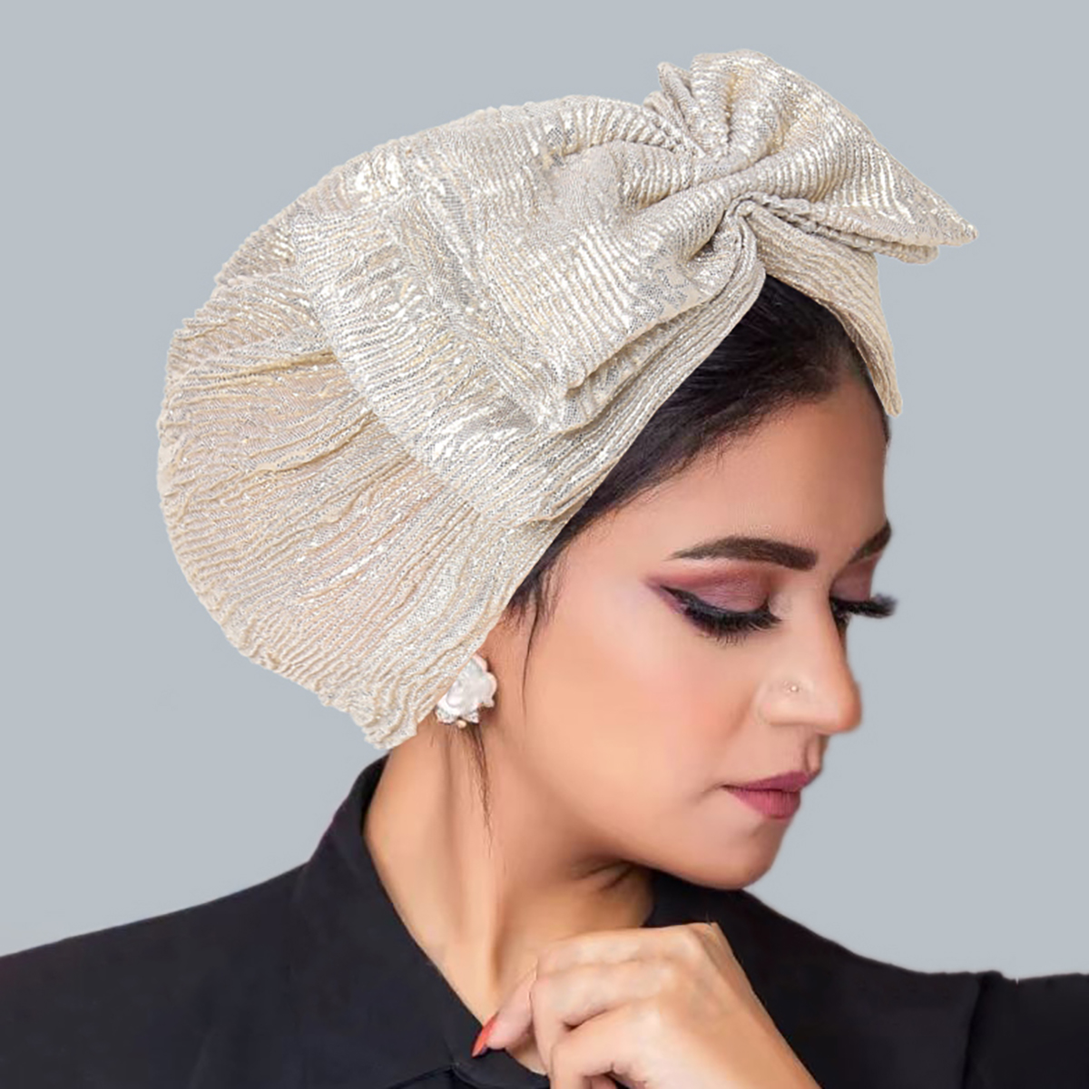 Nouvelle mode nœud femmes Hijab couleur unie musulman dames Turban Bonnet doux élastique tête enveloppement foulard chapeaux indiens
