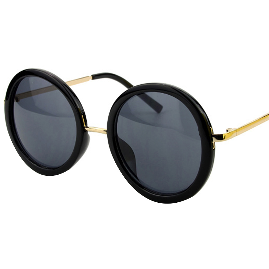 Lunettes de soleil rondes pour femmes et hommes, nouvelle collection de luxe, design rétro, pour la conduite et les voyages, monture cercle vintage, unisexe, 5 couleurs