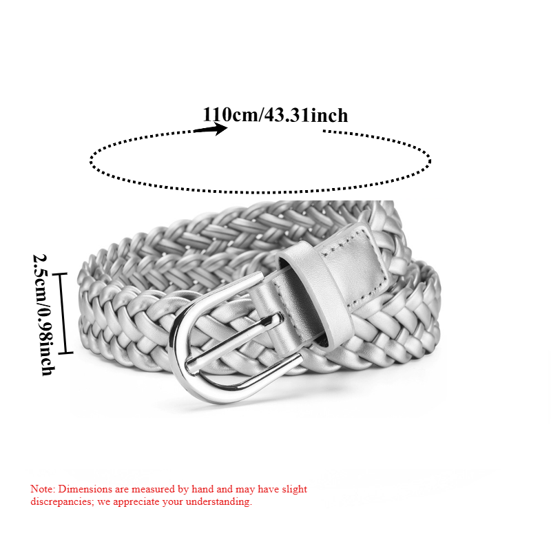 Ceinture fine tressée rétro et polyvalente pour femmes, style coréen, haut de gamme, élégante, pour tous les jours, décontractée (sans trous)