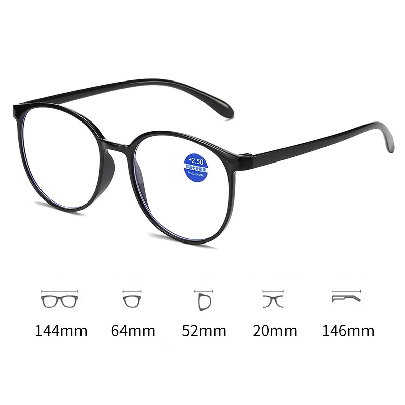 Lunettes de lecture tendance pour femmes, anti-lumière bleue, anti-fatigue, pour hypermétropie, de +1.0 à +4.0