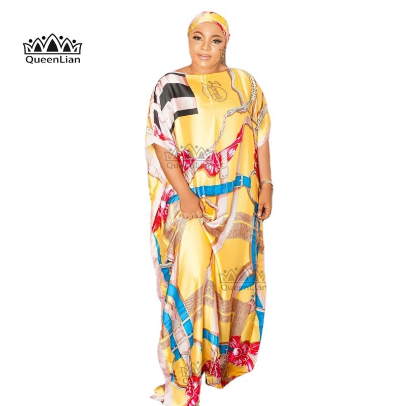 Robe de soirée traditionnelle en mousseline de soie, taille libre, avec écharpe, pour femmes, nouvelle collection