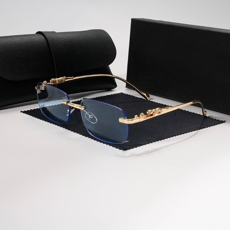 Nouvelles lunettes sans monture à la mode européennes et américaines pour hommes et femmes, avec des montures adaptées aux sorties