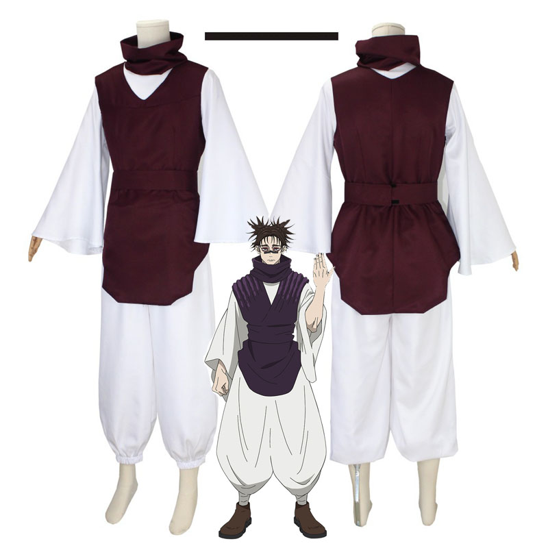 Costume Choso Cosplay Personnage d'Anime Tenue d'Halloween Ensemble Kimono, Gilet, Ceinture, Pantalon pour Comic Con, Fête, Jeu de Rôle