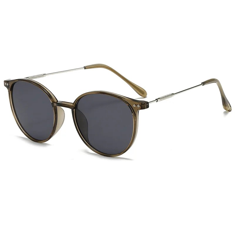 Lunettes de soleil rondes vintage pour femmes, lunettes de soleil de luxe rétro de marque pour femmes, lunettes de soleil pour hommes, lunettes de soleil pour la pêche en plein air, protection UV400
