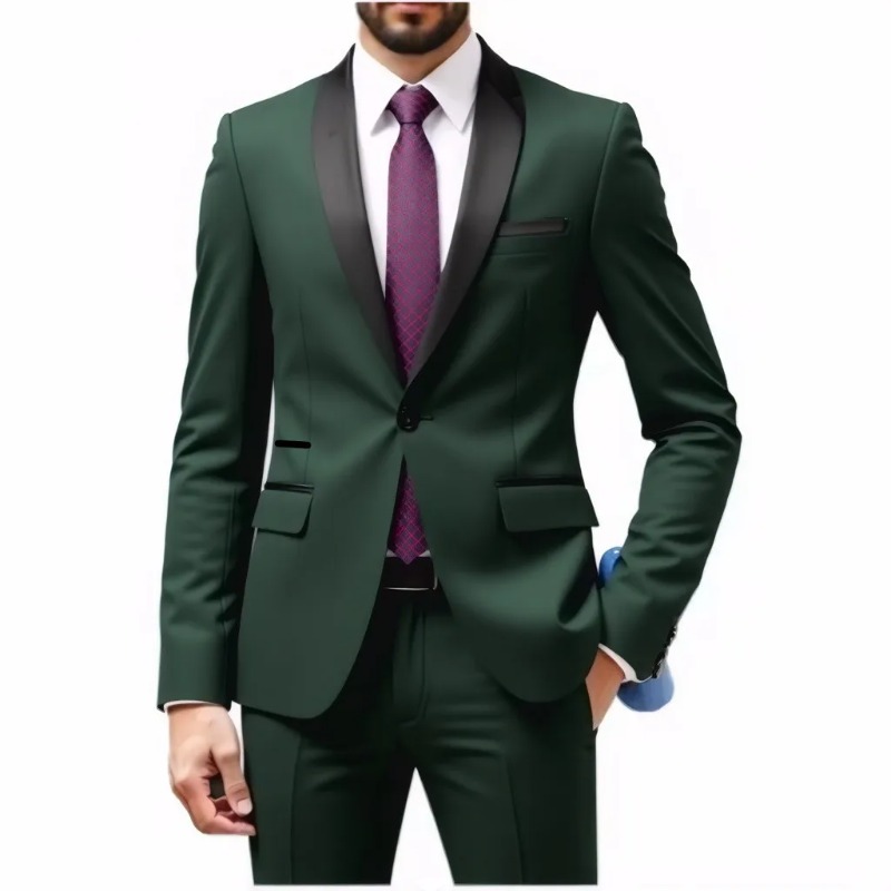 Ensemble de costume pour homme - Ensemble de costume formel pour homme - Ensemble 2 pièces pour tenue de marié - Tenue de mariage et de banquet d'affaires pour homme