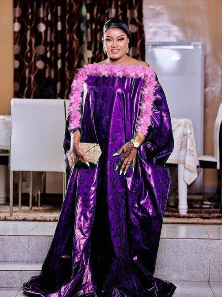 Robes Africaines Élégantes pour Femmes, Luxueuses Robes sulfBazin, Parfaites pour les Fêtes, Déclaration de Mode Confortable