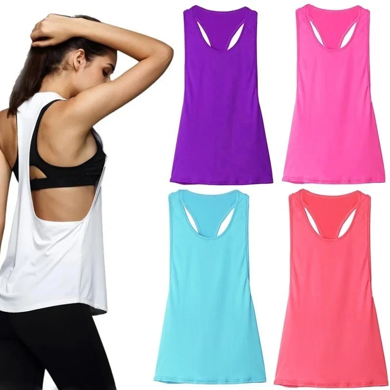 Débardeur ample sans manches pour femmes, chemise de gymnastique, de Yoga, d'entraînement, de course, de sport, de football, gilets de mouvement