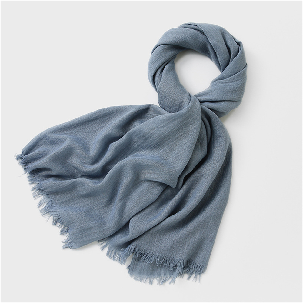 Écharpe de Protection Solaire en Coton et Lin pour Femme, Châle Solide, Serviette de Plage, Collection Printemps-Automne et Hiver