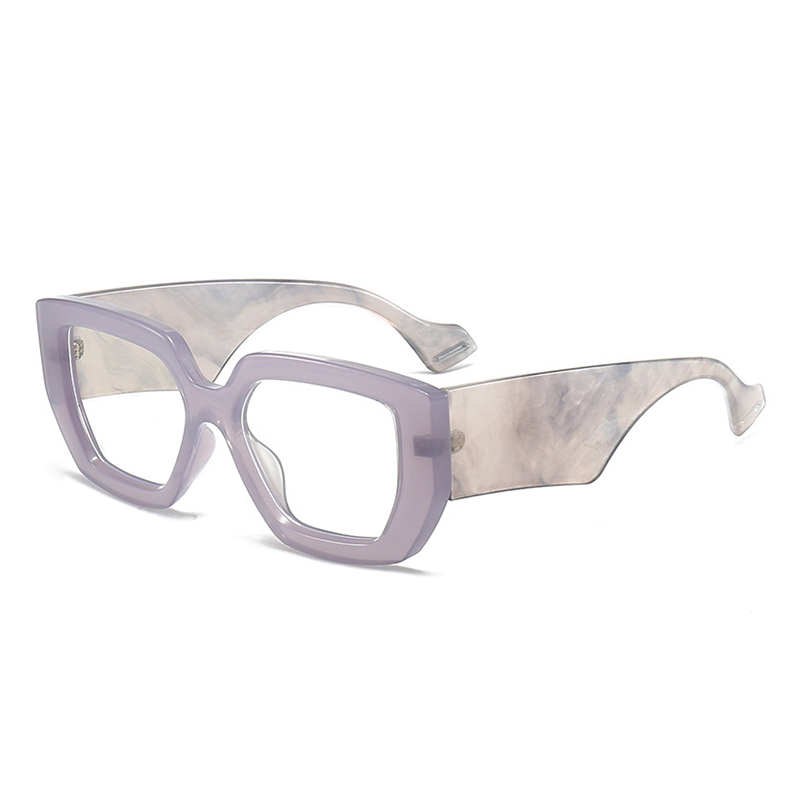 Lunettes carrées tendance pour femmes, grandes montures, colorées, transparentes, épaisses, de qualité féminine, avec monture