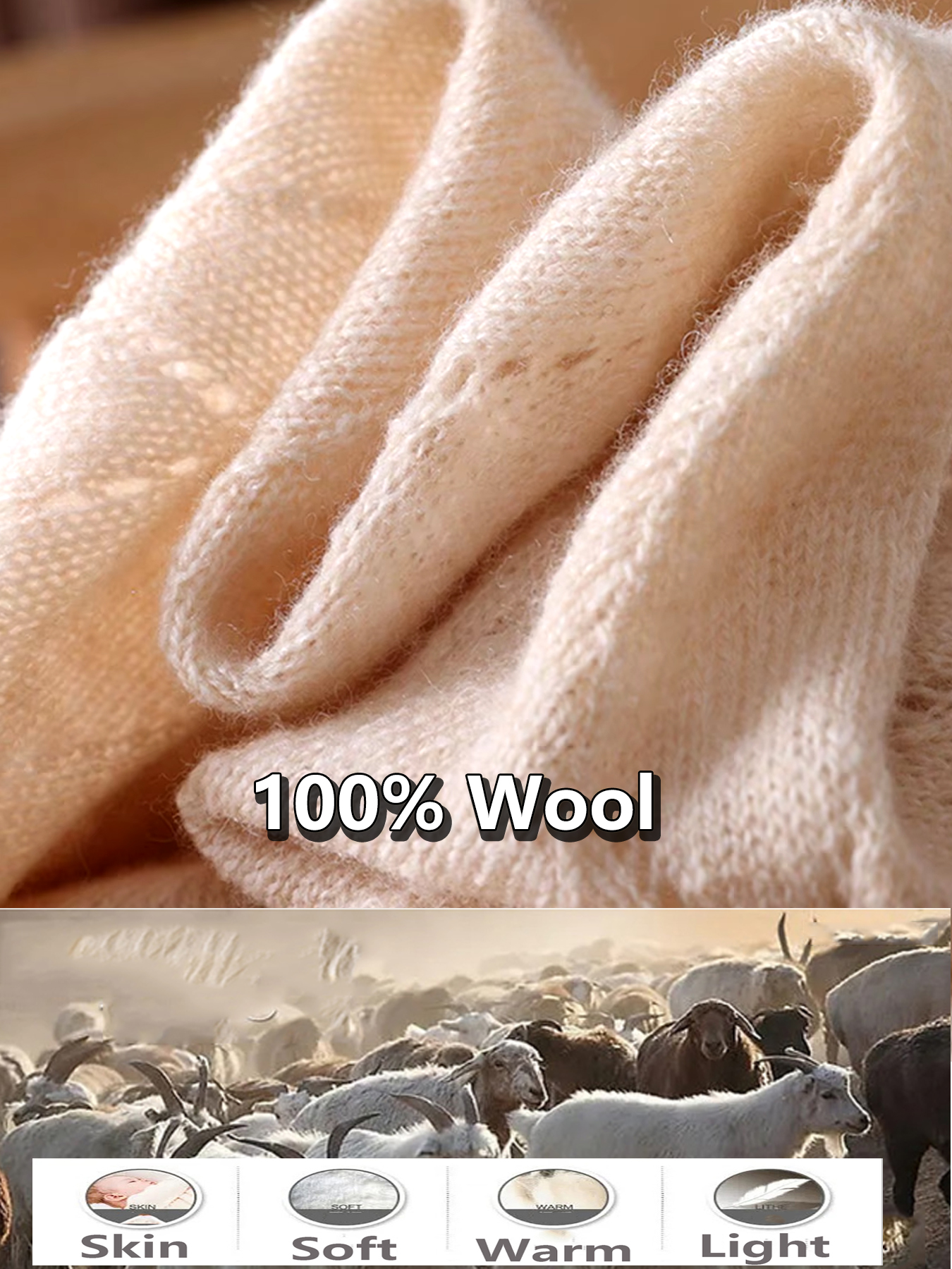 Châle en Cachemire pour Femme, Écharpe 100% Laine, Demi-Évider, Motif Géométrique, Rond, Doux, Chaud, Cape, Pashmina, Cardigan, Everak, Hiver