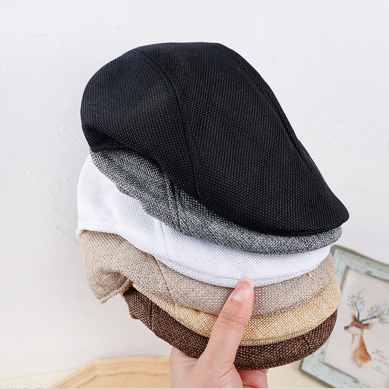 Bérets de printemps et d'été pour hommes, chapeau de Style britannique rétro anglais, chapeaux de mode pour hommes, casquettes de peintre à visière pour papa