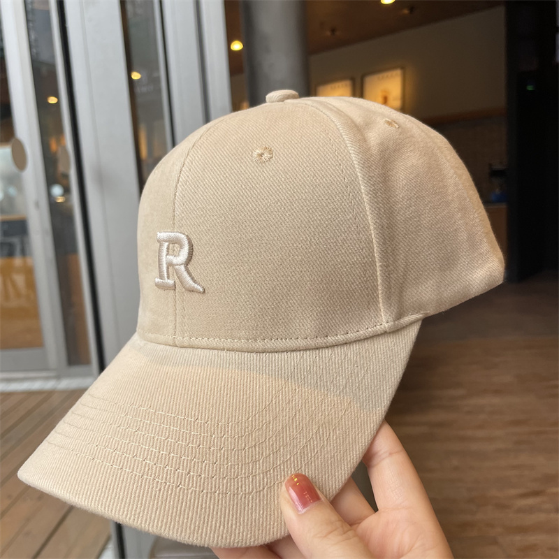 Casquette de baseball avec broderie alphabet pour hommes et femmes, haut, haut, dur, mode, visière, simple, tout, assressenti, visage, petit chapeau