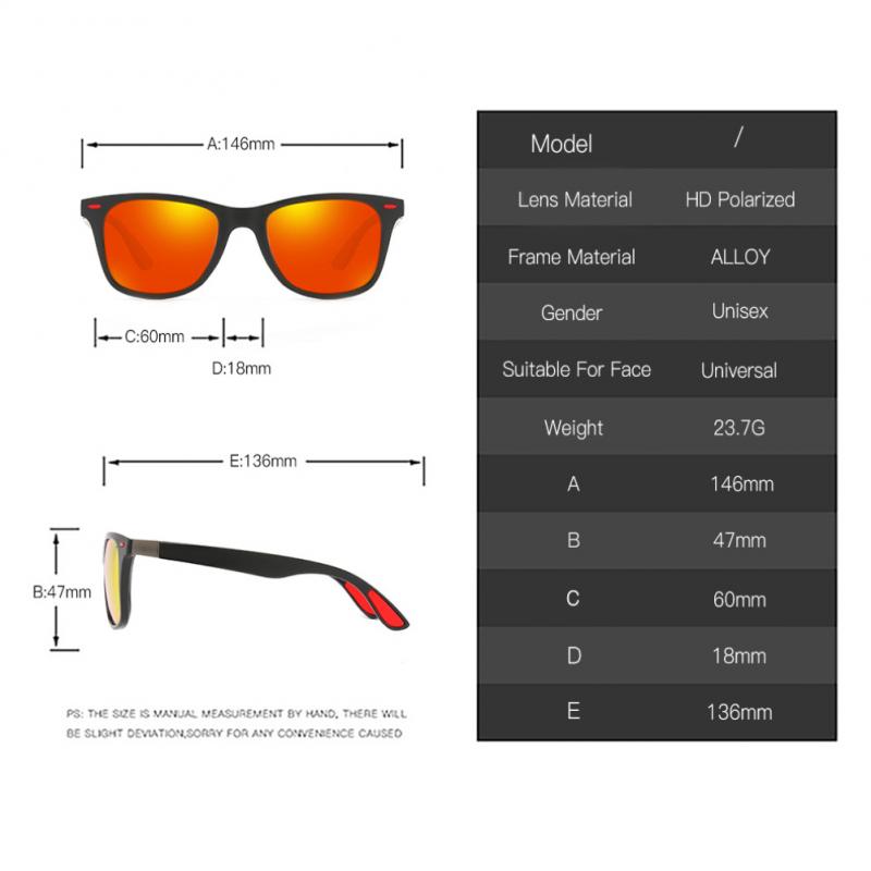 Lunettes de soleil polarisées pour hommes, lunettes de soleil classiques, lunettes de conduite de luxe, lunettes de voyage et de pêche, UV400
