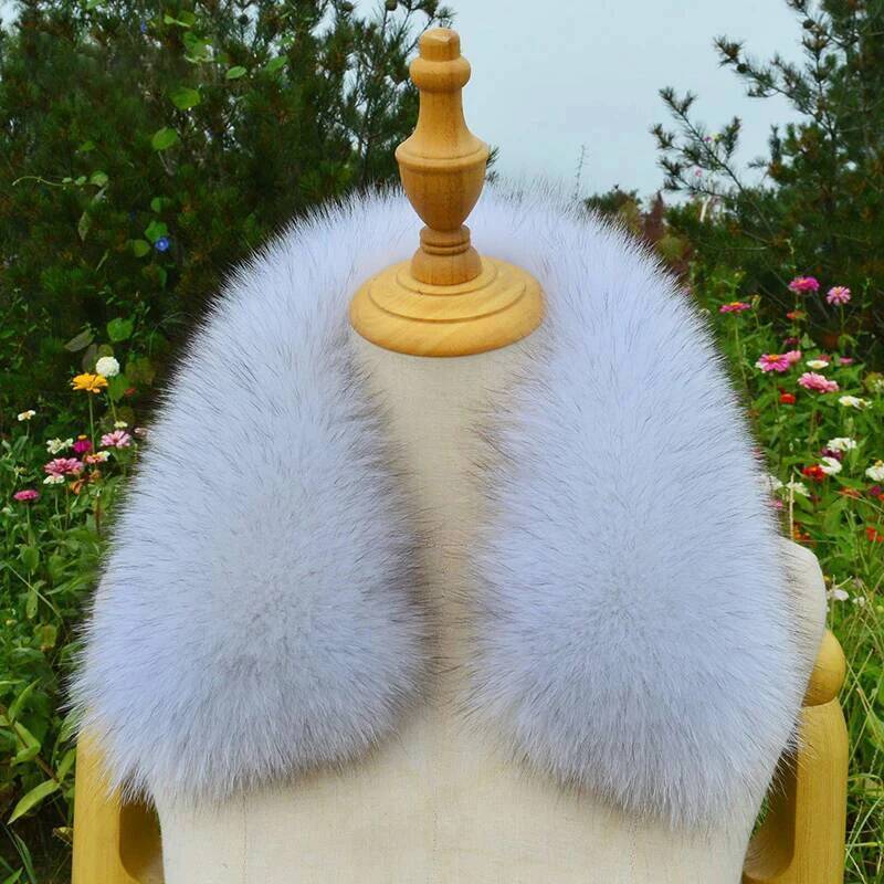 Écharpe en fourrure de renard 100% naturelle, col en fourrure véritable, châle d'hiver luxueux et moelleux, garde le cou au chaud, pour femmes et hommes, écharpes carrées en fourrure, accessoires de manteau