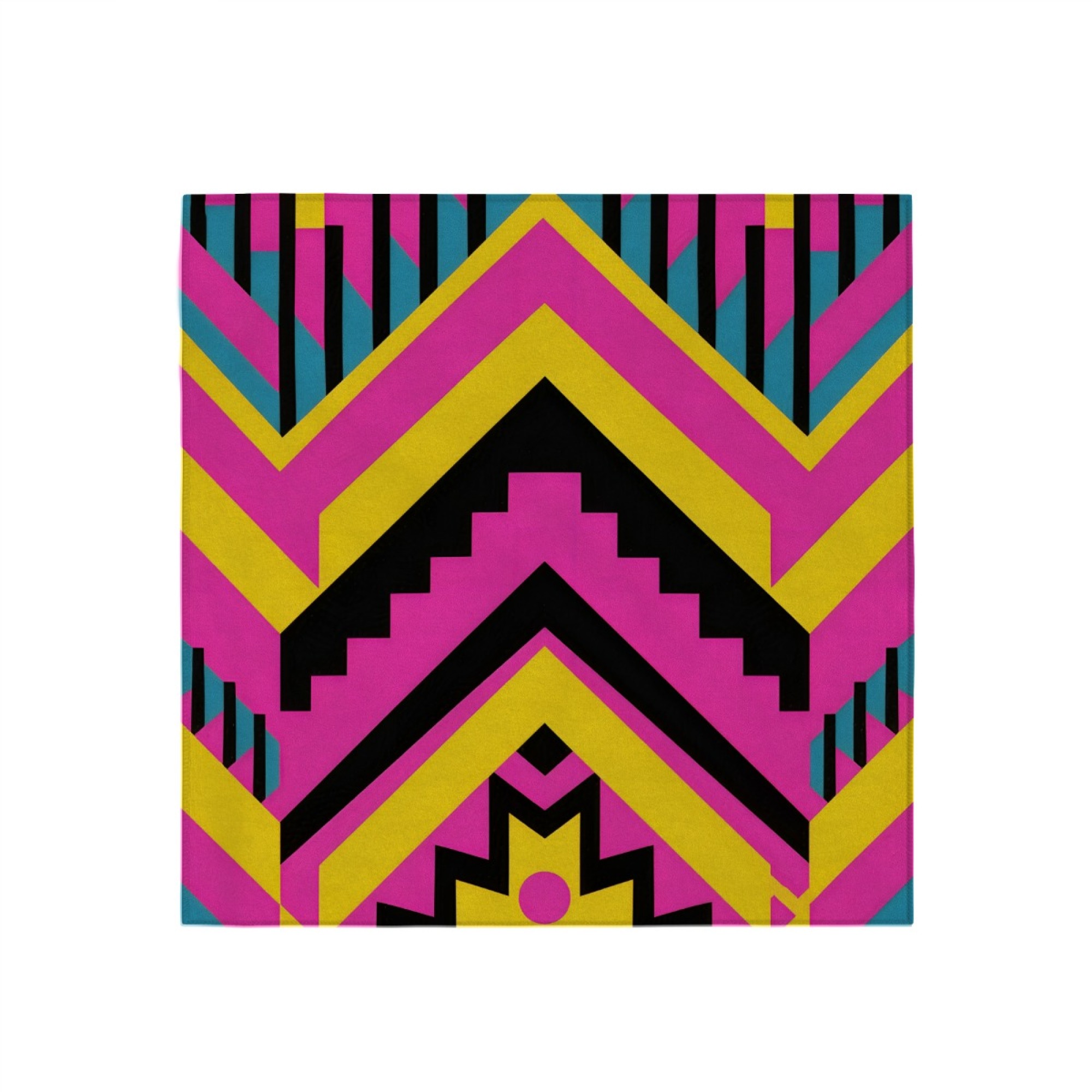 Écharpe à motif personnalisé télécharger un design abstrait géométrique floral sur une écharpe carrée élégante