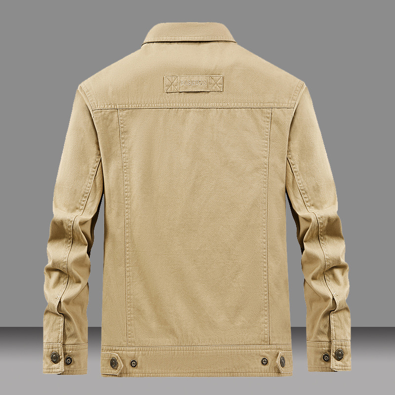 Vestes tactiques en coton pour hommes, coupe-vent décontracté à revers, style militaire, pour la randonnée, la chasse et le travail en extérieur – Collection Automne
