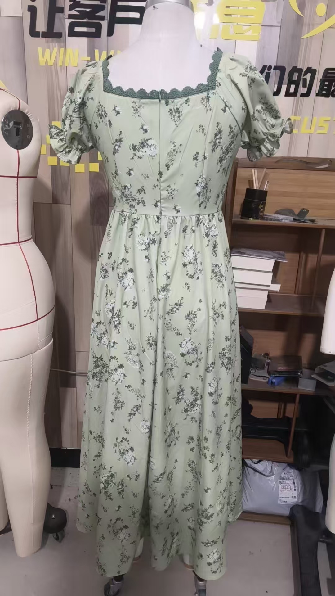 Robes pour femmes 2026, nouvelle collection, imprimé floral fin, col en V, manches bouffantes, robes longues bohèmes, vêtements pour femmes, vestidos.