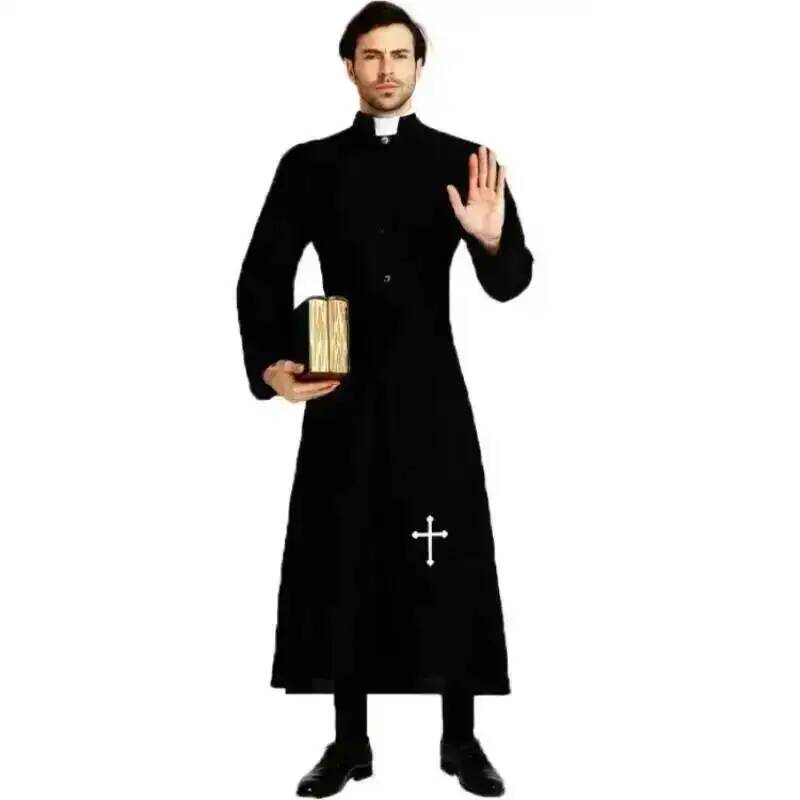 Costumes de Pâques, de Purim et d'Halloween pour adultes, costumes de père, de prêtre, d'évêque, costumes de pasteur chrétien, costumes de clergé, costumes de cosplay pour fêtes