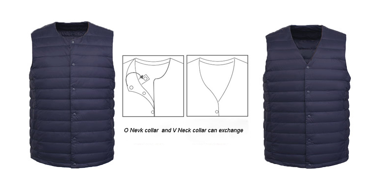 Gilet en duvet blanc pour homme, vêtement Ultra léger, manteau Portable sans manches, col rond, doublure chaude, hiver 90%