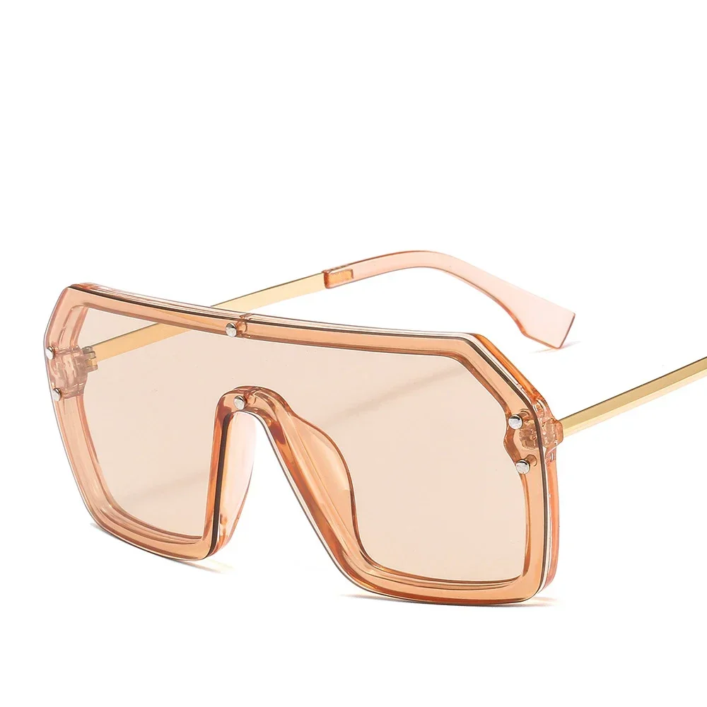 Lunettes de soleil carrées surdimensionnées rétro noires pour femmes, lunettes de protection UV400, grand cadre, marque de luxe
