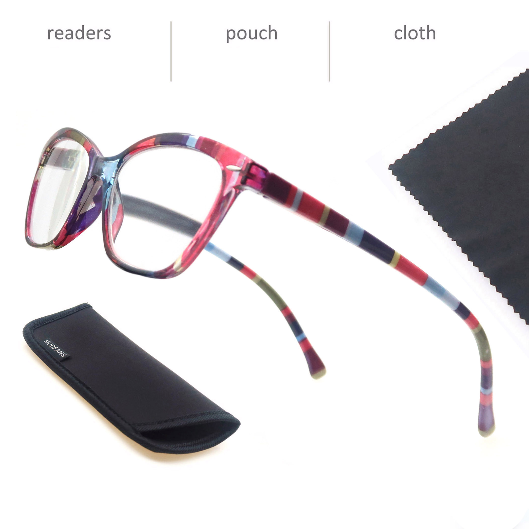 Lunettes de lecture colorées œil de chat pour femmes, monture narclassique, charnière à ressort flexible, lunettes confortables avec dioptries