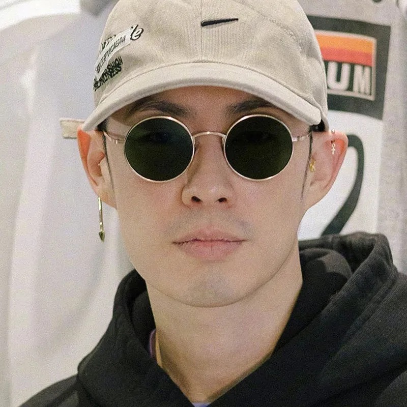 Nouvelles Lunettes de Soleil Rondes Classiques Tendance pour Hommes et Femmes, Style Vintage, Conduite en Extérieur, Design de Luxe, Monture Métallique