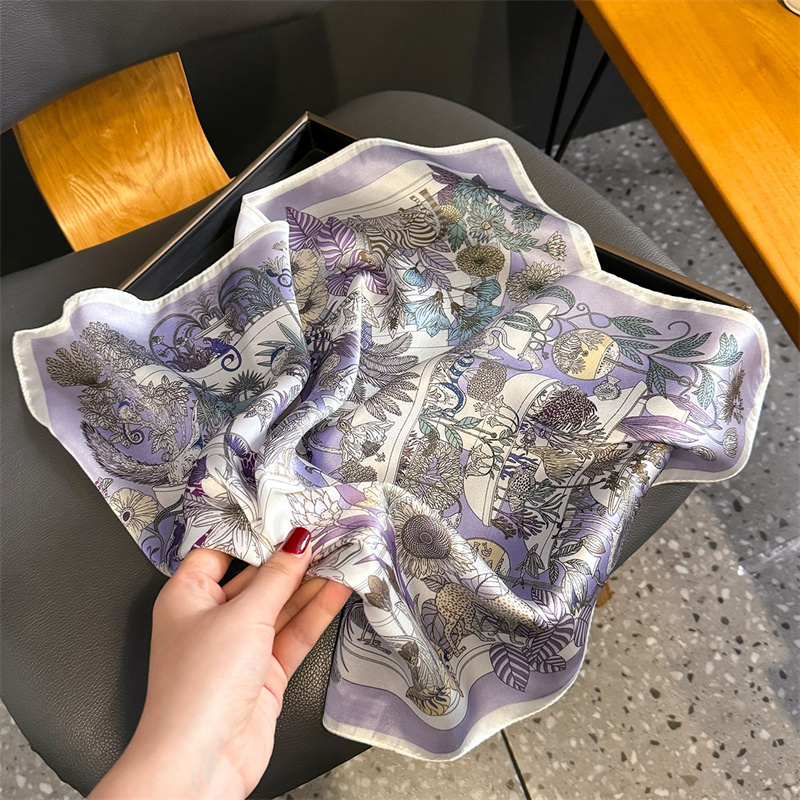 Foulard carré en soie 100% pour femmes, foulard enveloppant, Bandana en soie de mûrier, mode luxe, bandeau Hijab de haute qualité