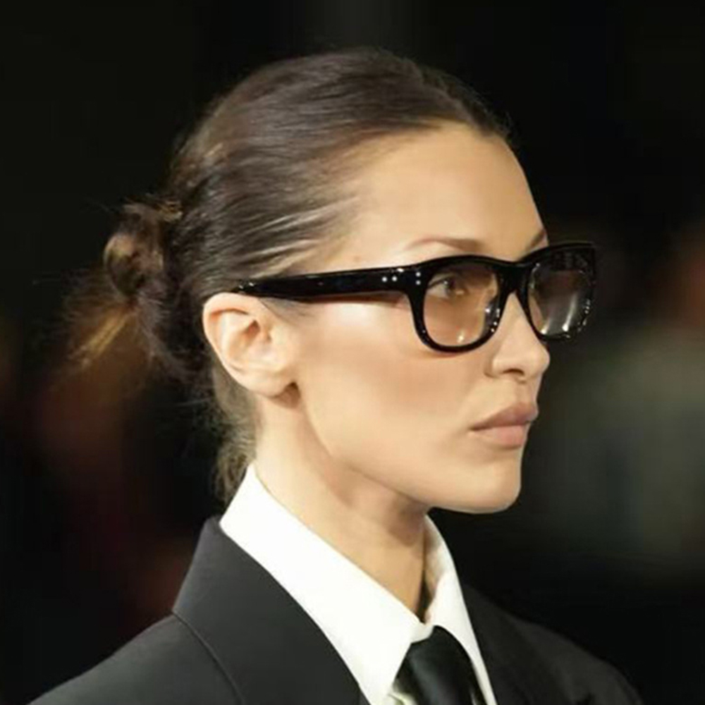 KLASSNUM noir cadre épais lunettes transparentes hommes corne-montée lunettes Vintage Anti-lumière bleue femmes homme ordinateur lunettes plates