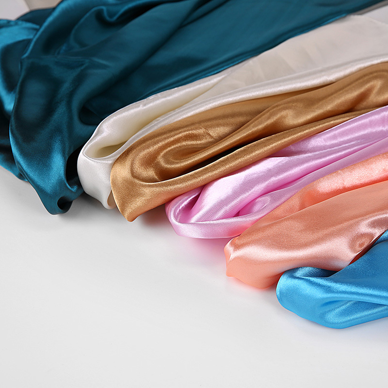 Foulards carrés en soie pour femmes, 90x90cm, Hijab, mouchoir uni, châles enveloppants, foulard de tête, bandeau islamique