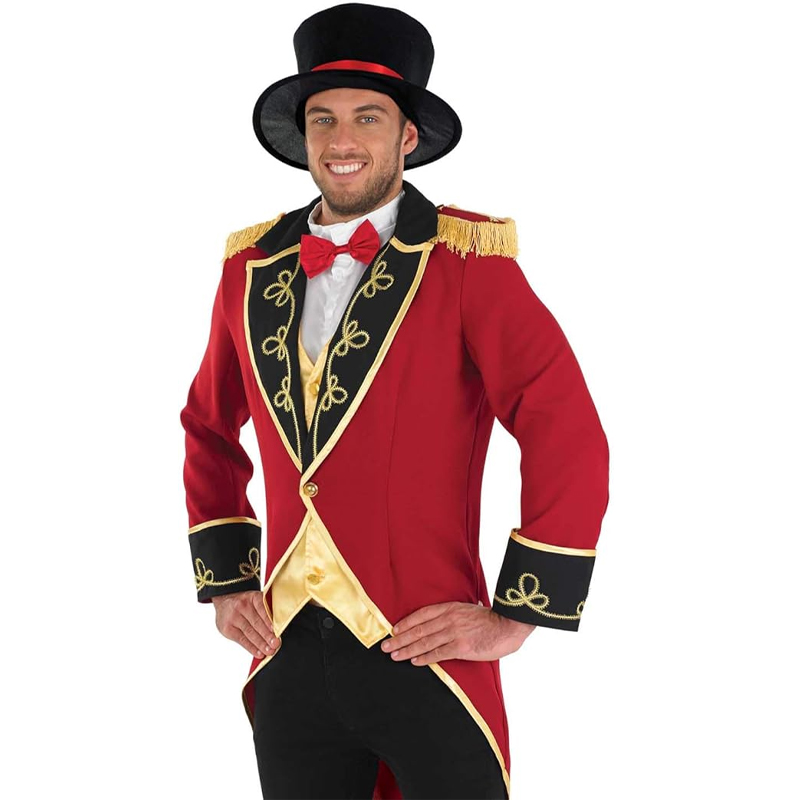 Vêtements médiévaux pour hommes, rétro, col montant, Costumes de spectacle de smoking pour hommes, Costume de fête de carnaval de Style Punk