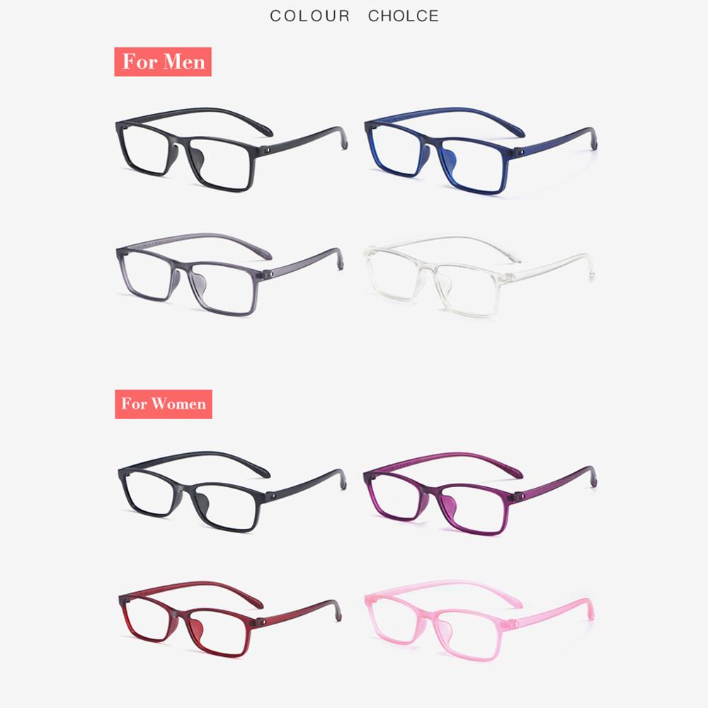 Nouveauté TR-90 lunettes à monture pour hommes et femmes Styles 4 couleurs en option plastique Flexible lunettes durables Prescription