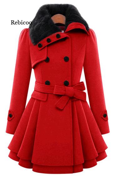 Manteau Sherpa Long en laine pour femme, vêtement d'hiver, Slim, croisé, rembourré, coréen, cachemire, Trench, Style anglais